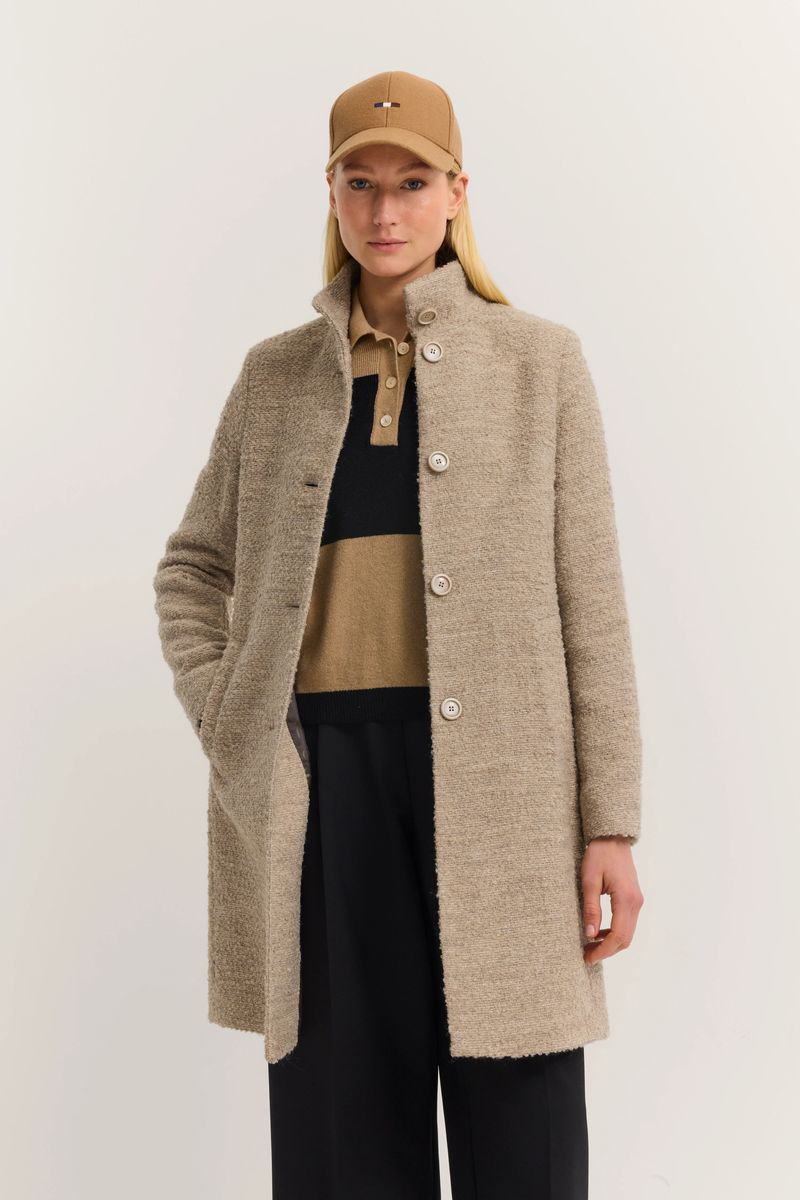 Eleganter Wollmantel mit Stehkragen