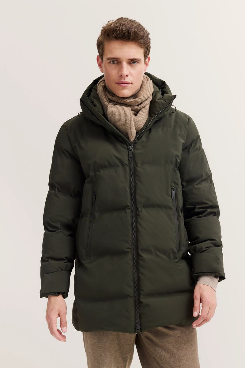 Gesteppter Parka mit Kapuze und wasserdichtem Finish