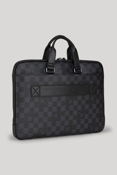 Joop! Cortina Piazza Janus Schwarze Businesstasche mit Schachbrettmuster