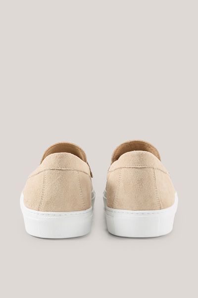 Beiger Wildleder Penny Loafer Sneaker Hybrid