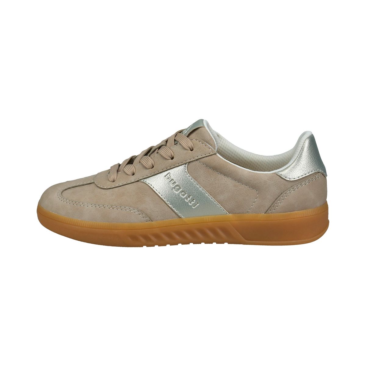 Beige Wildleder Sportliche Court Sneaker