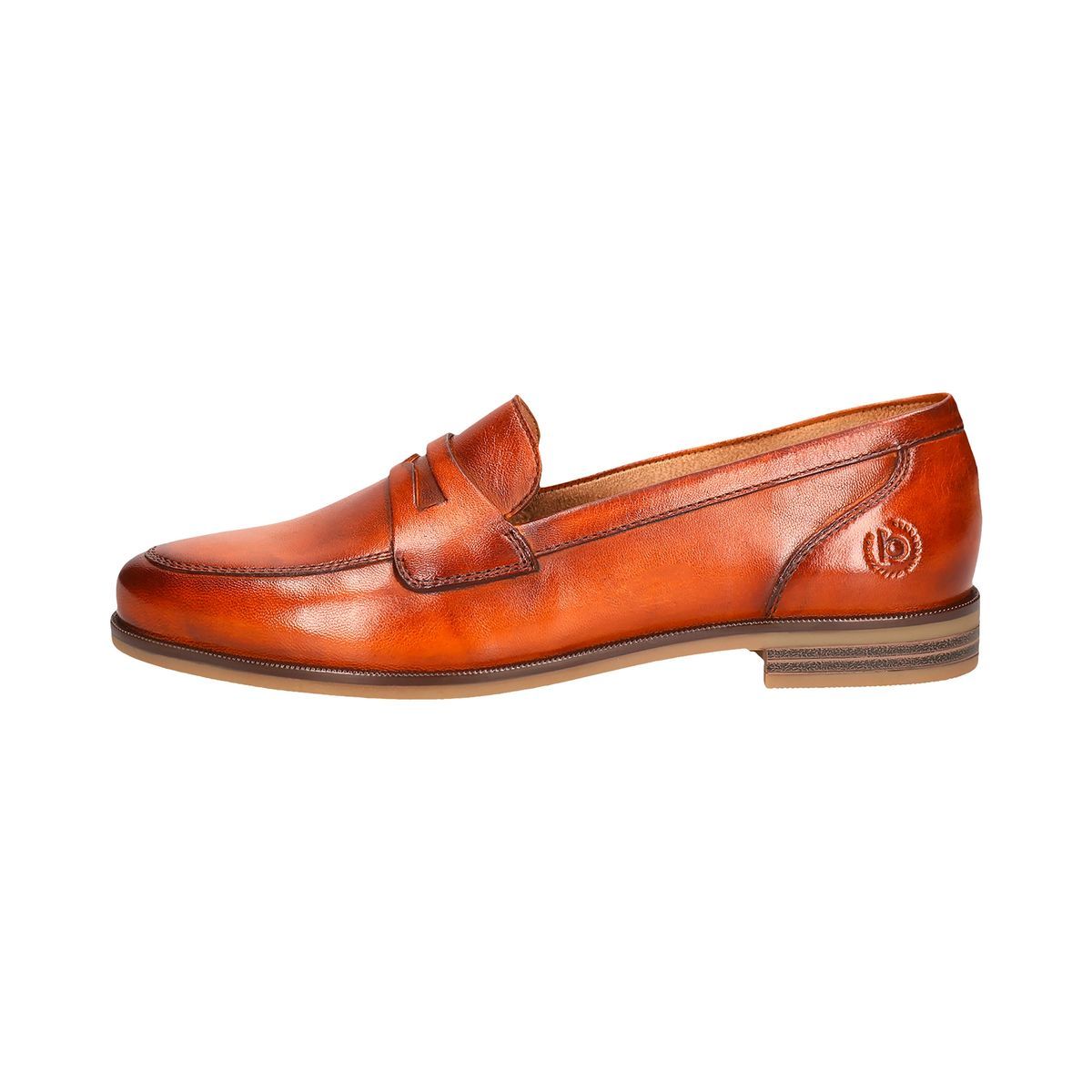 Klassische Penny Loafer aus Cognac-Leder