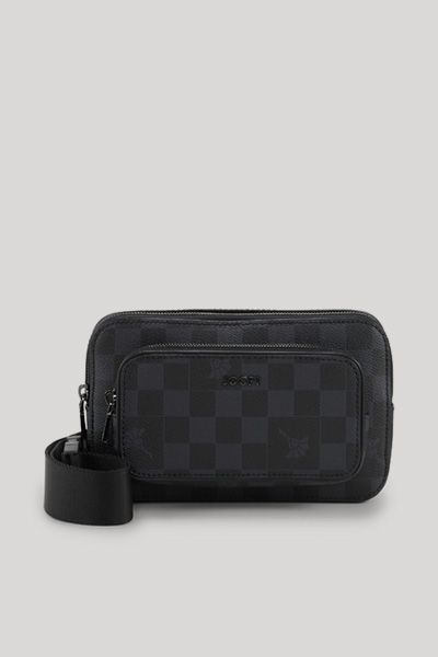 Joop! Cortina Piazza Emir Gürteltasche in Schwarz/Grau kariert