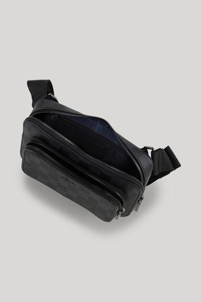 Joop! Cortina Piazza Emir Gürteltasche in Schwarz/Grau kariert