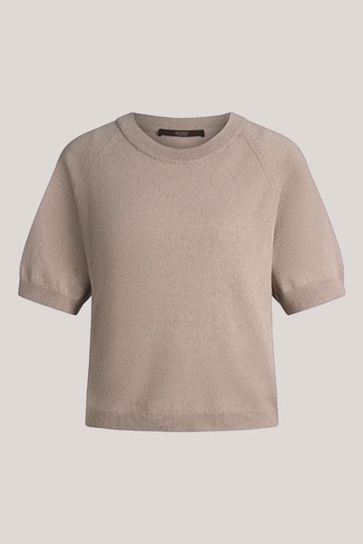 Elegantes Kaschmir-Strickoberteil mit kurzen Ärmeln