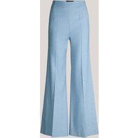 Leinenstretch-Marlenehose in Hellblau