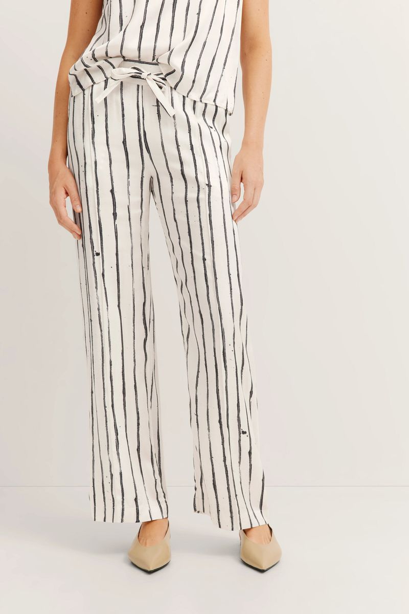 Gestreifte, Weitgeschnittene Loungewear-Hose