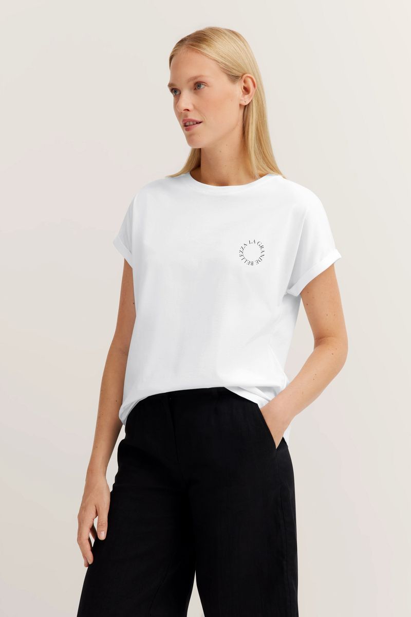 Klassisches Bio-Baumwoll T-Shirt mit Rundhalsausschnitt