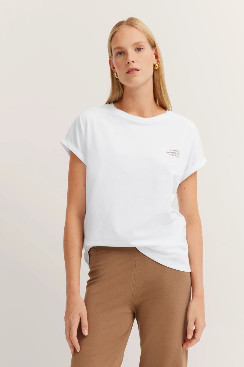 Klassisches Bio-Baumwoll T-Shirt mit Rundhalsausschnitt