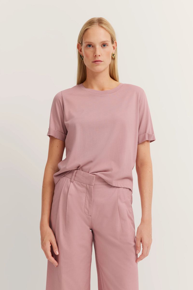 Kurzärmeliges, weiches Baumwoll-T-Shirt