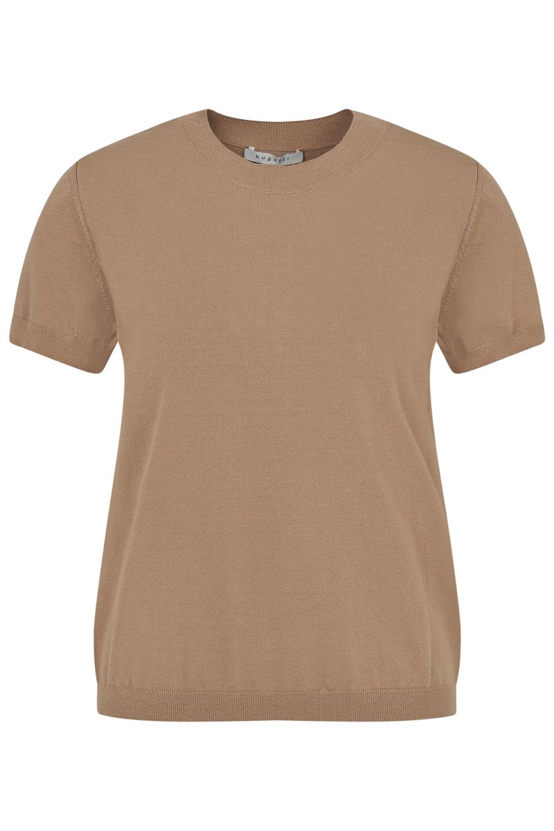 Klassisches Strick Kurzarm Top