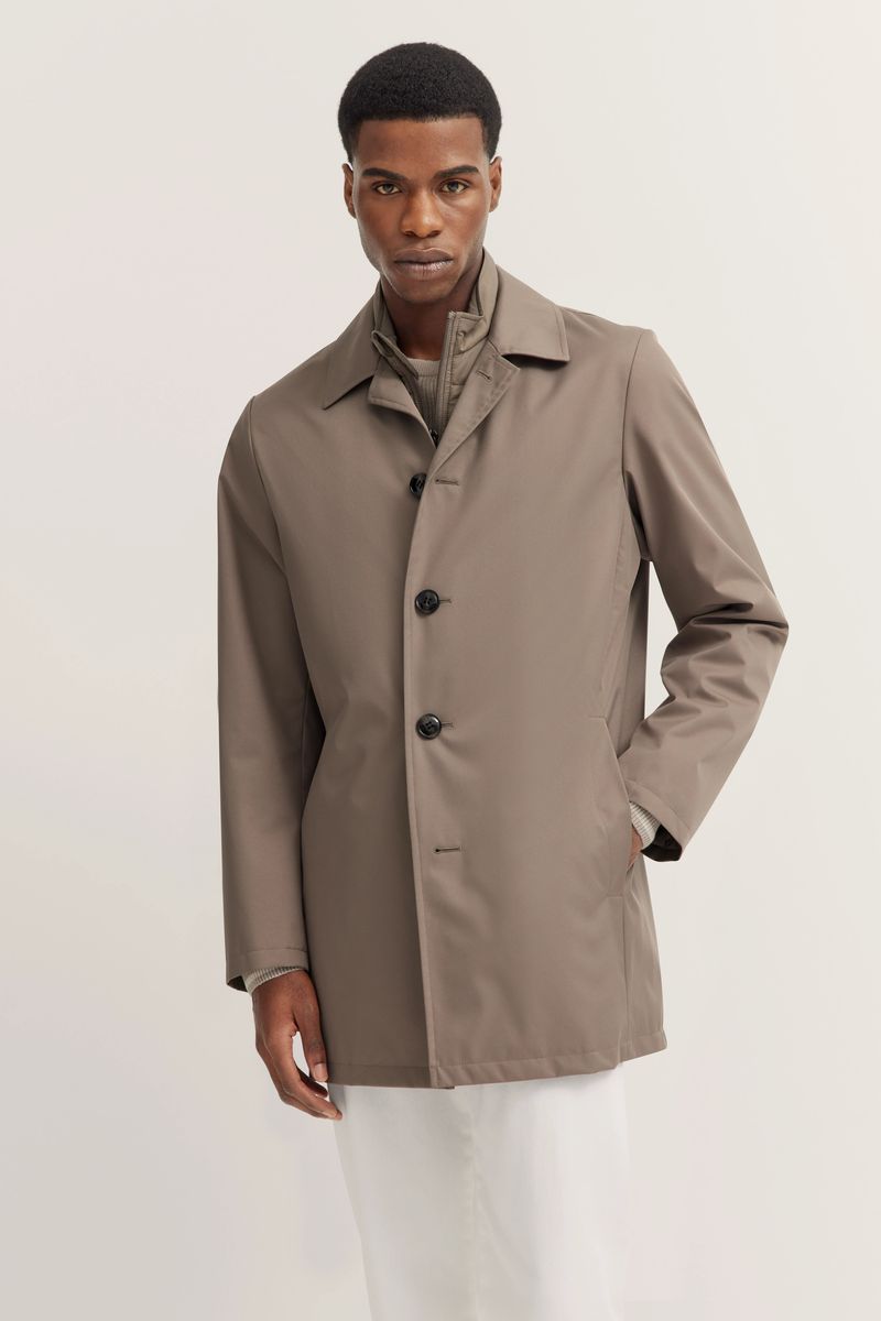 Moderner wasserdichter Mac Coat mit Westeneinsatz