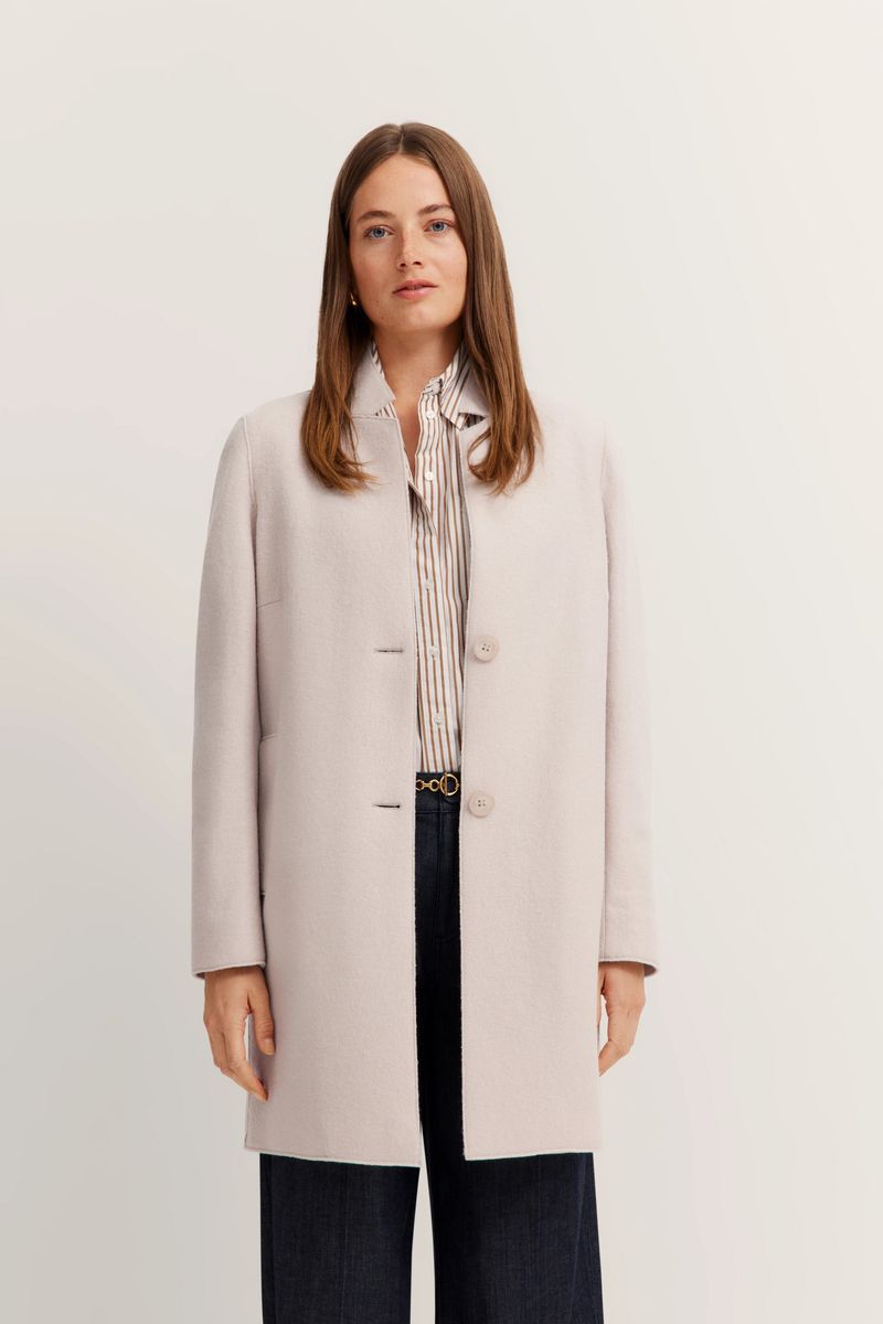 Eleganter Wollmischmantel Beige