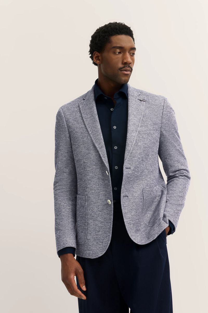 Stretch Struktur Strick Casual Blazer