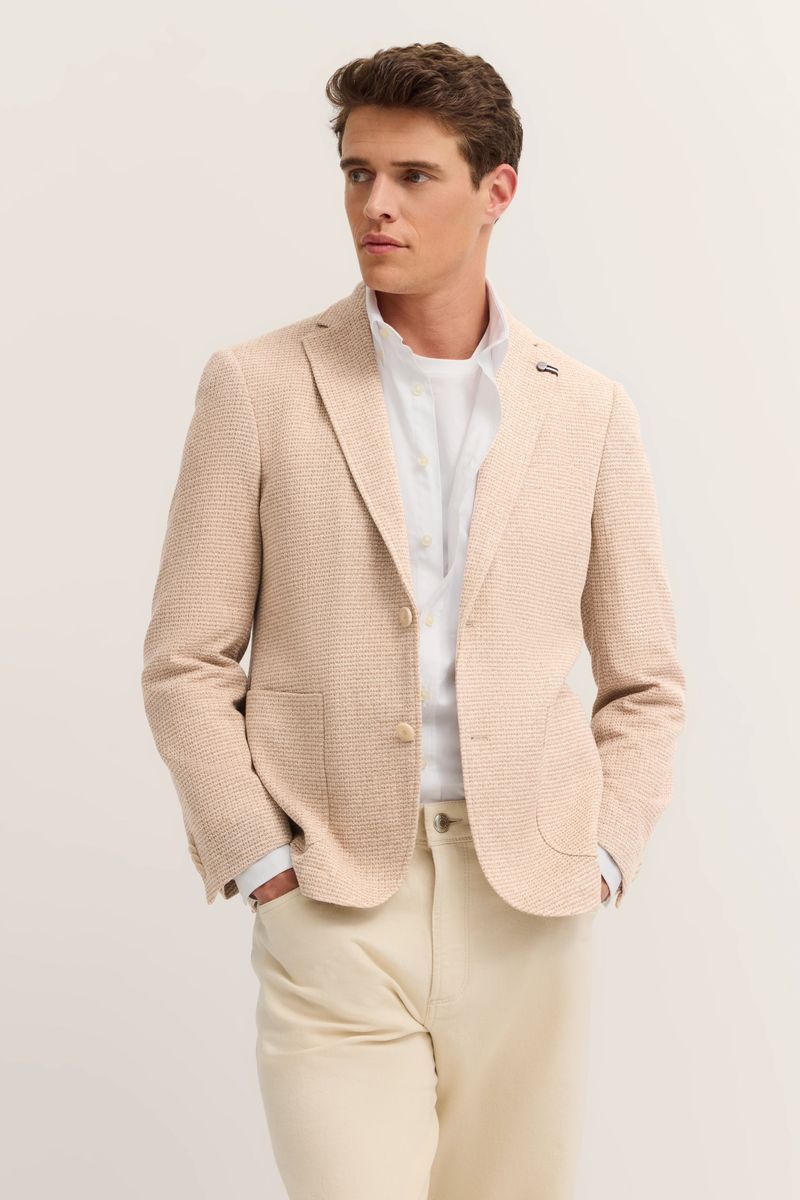 Beiger Stretch Jersey Blazer