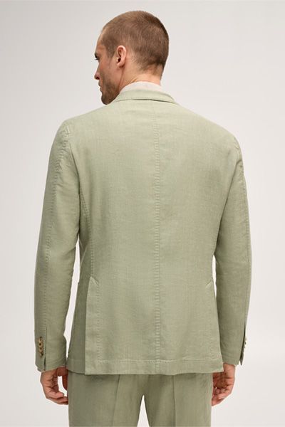 Hellgrüner Leinenmischungsblazer