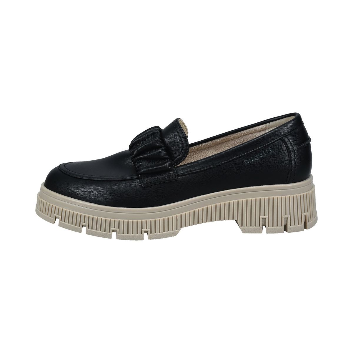 Schwarzer Loafer mit klobiger Sohle