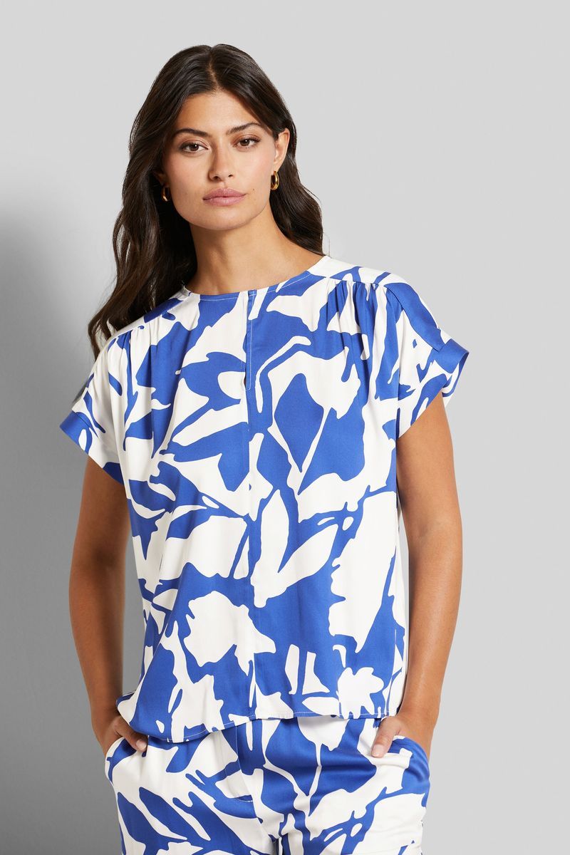 Bluse mit abstraktem Druck und lockerer Passform