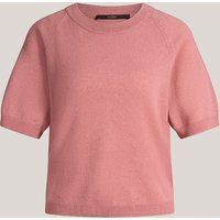 Rosa Kaschmir Kurzarm-T-Shirt