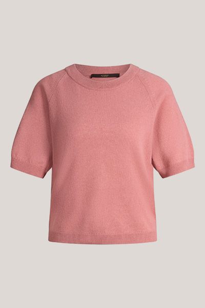 Rosa Kaschmir Kurzarm-T-Shirt