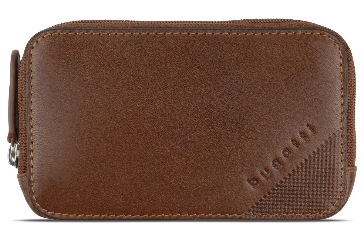 Kompaktes Schlüsseletui aus Leder mit RFID-Schutz