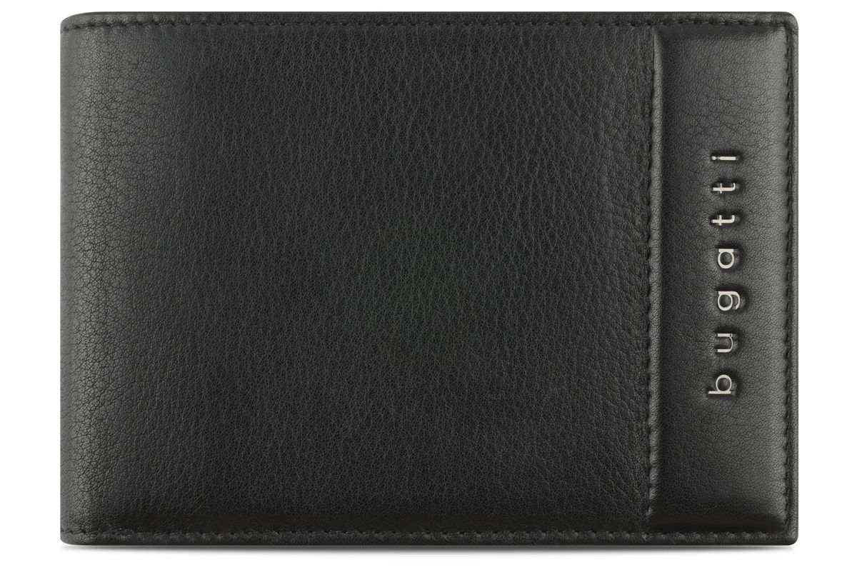 Klassische schwarze Leder-Geldbörse