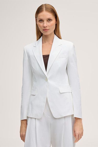 Stretch Gabardine-Blazer aus Baumwolle
