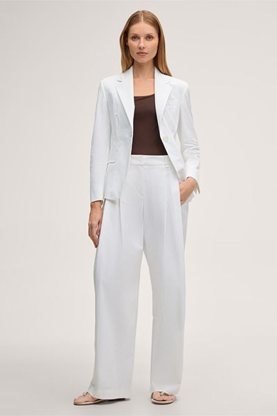 Stretch Gabardine-Blazer aus Baumwolle