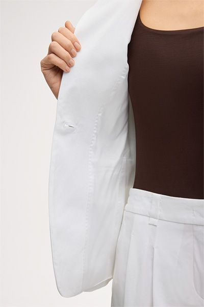 Stretch Gabardine-Blazer aus Baumwolle