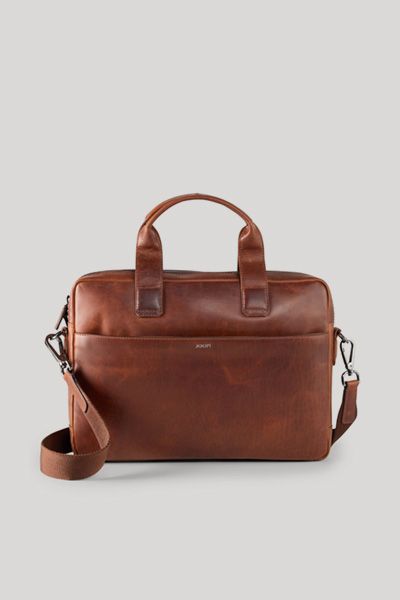 JOOP! Cerratano Pandion Cognac Braune Leder Aktentasche Messenger Bag