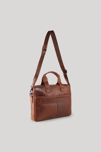 JOOP! Cerratano Pandion Cognac Braune Leder Aktentasche Messenger Bag