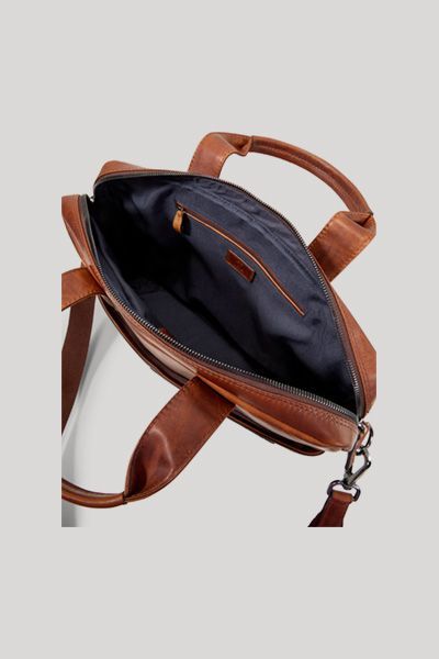 JOOP! Cerratano Pandion Cognac Braune Leder Aktentasche Messenger Bag
