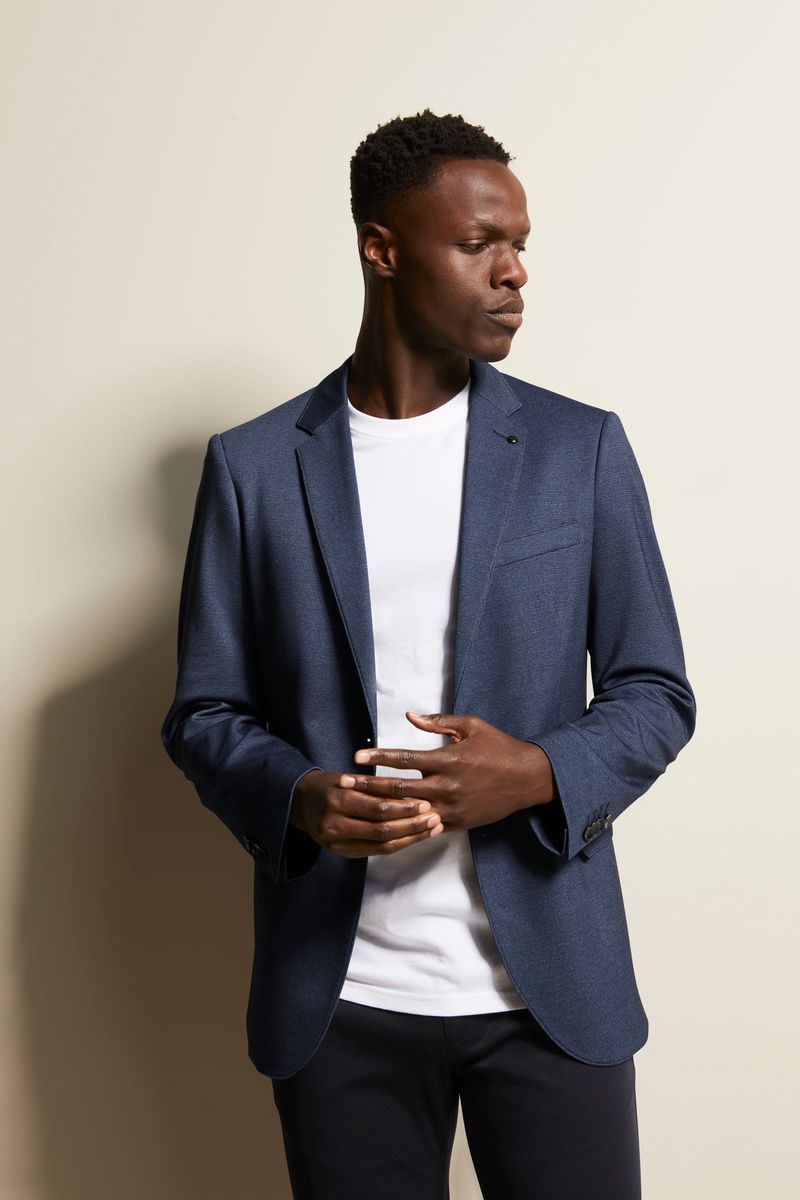 Sakko mit moderner Passform in Marine