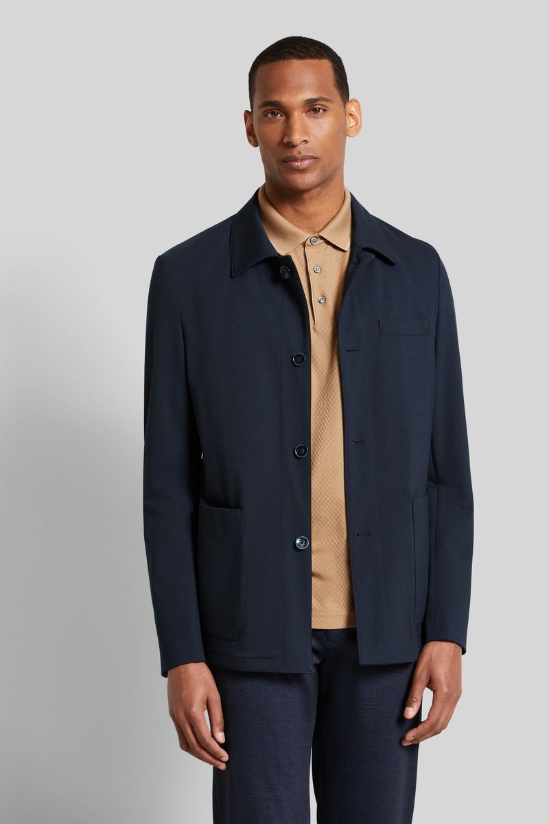 Marineblaues Jersey Hemdjacke