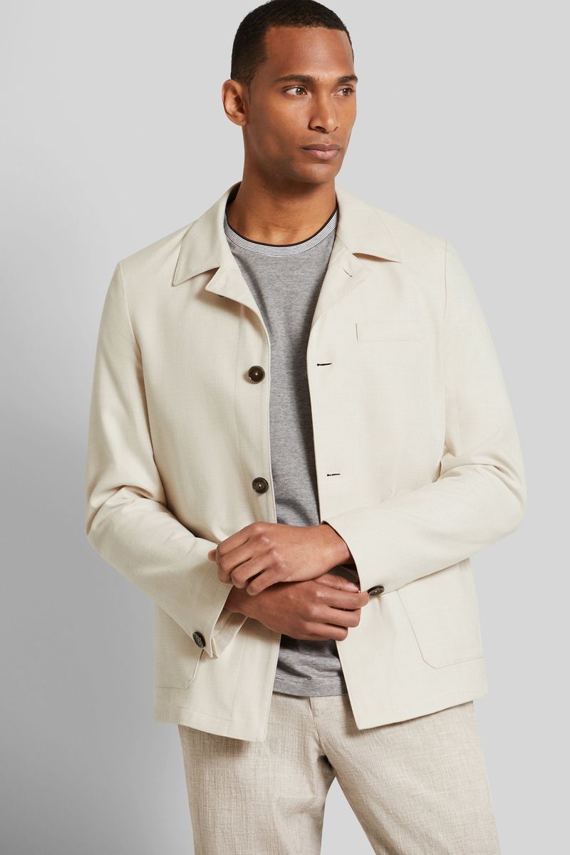 Ecru Harrington Jacke aus Baumwollmischung