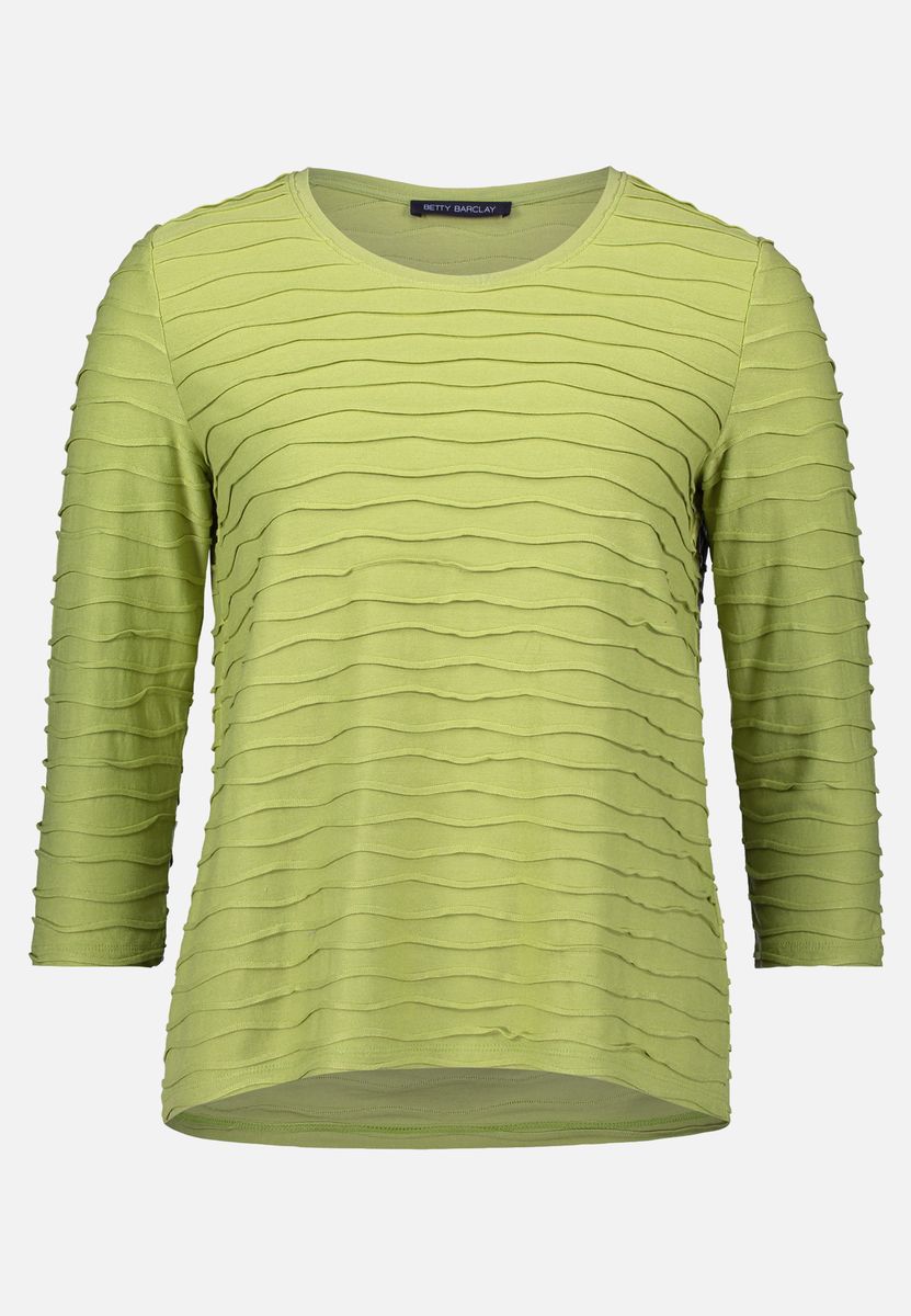 Basic-Top mit Struktur und Dreiviertelärmeln