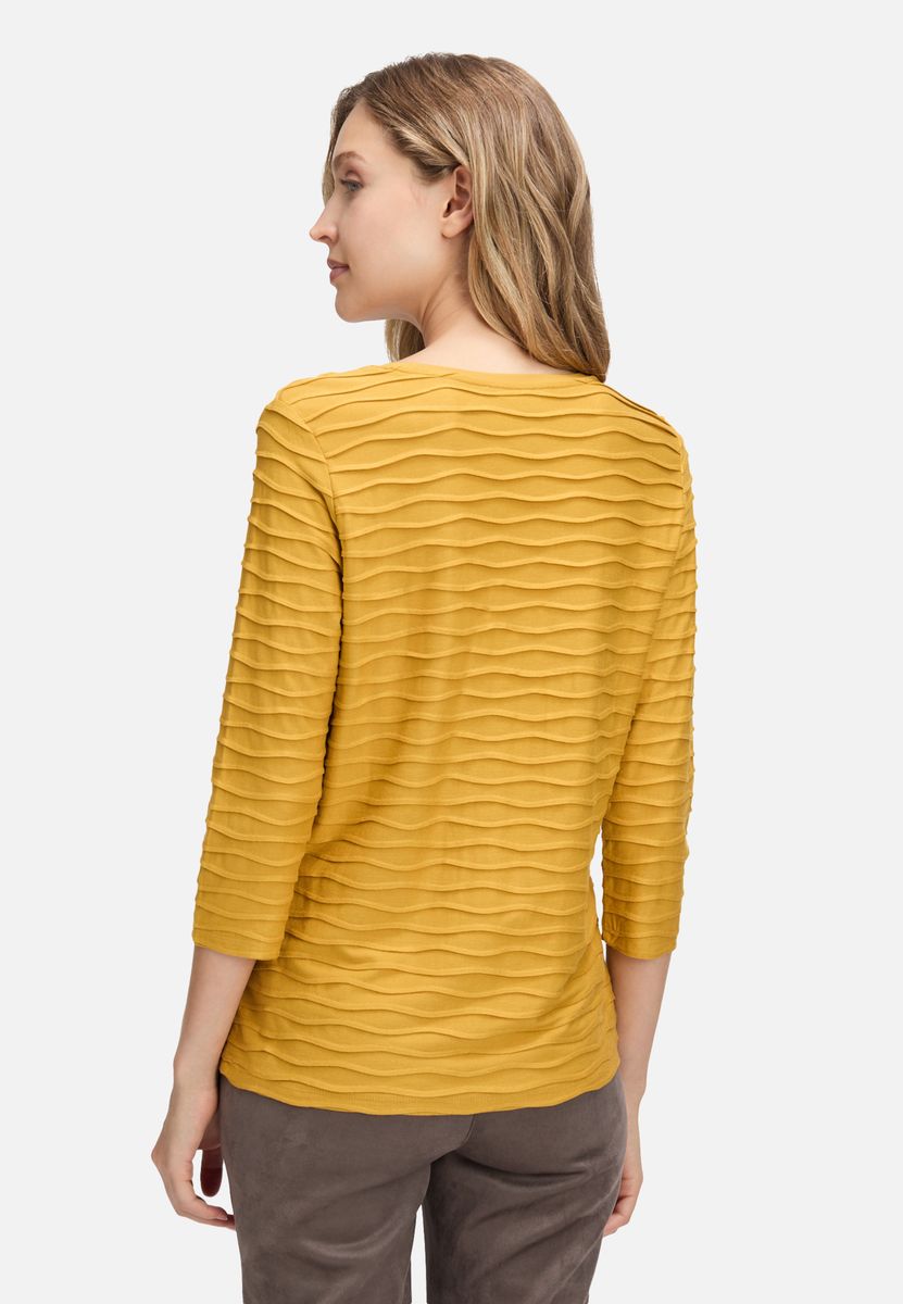 Basic-Top mit Struktur und Dreiviertelärmeln