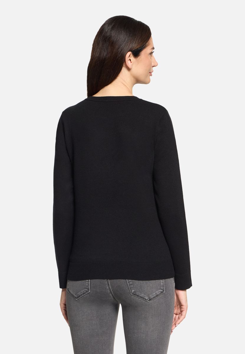 Klassischer Strickpullover mit Rundhalsausschnitt