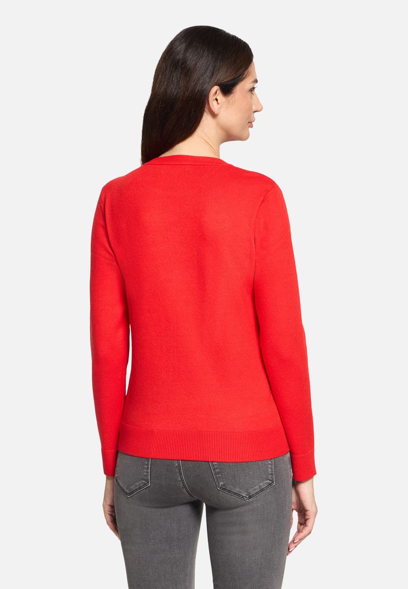 Klassischer Strickpullover mit Rundhalsausschnitt