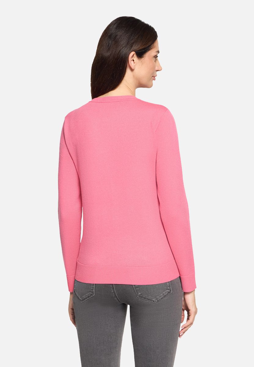 Klassischer Strickpullover mit Rundhalsausschnitt