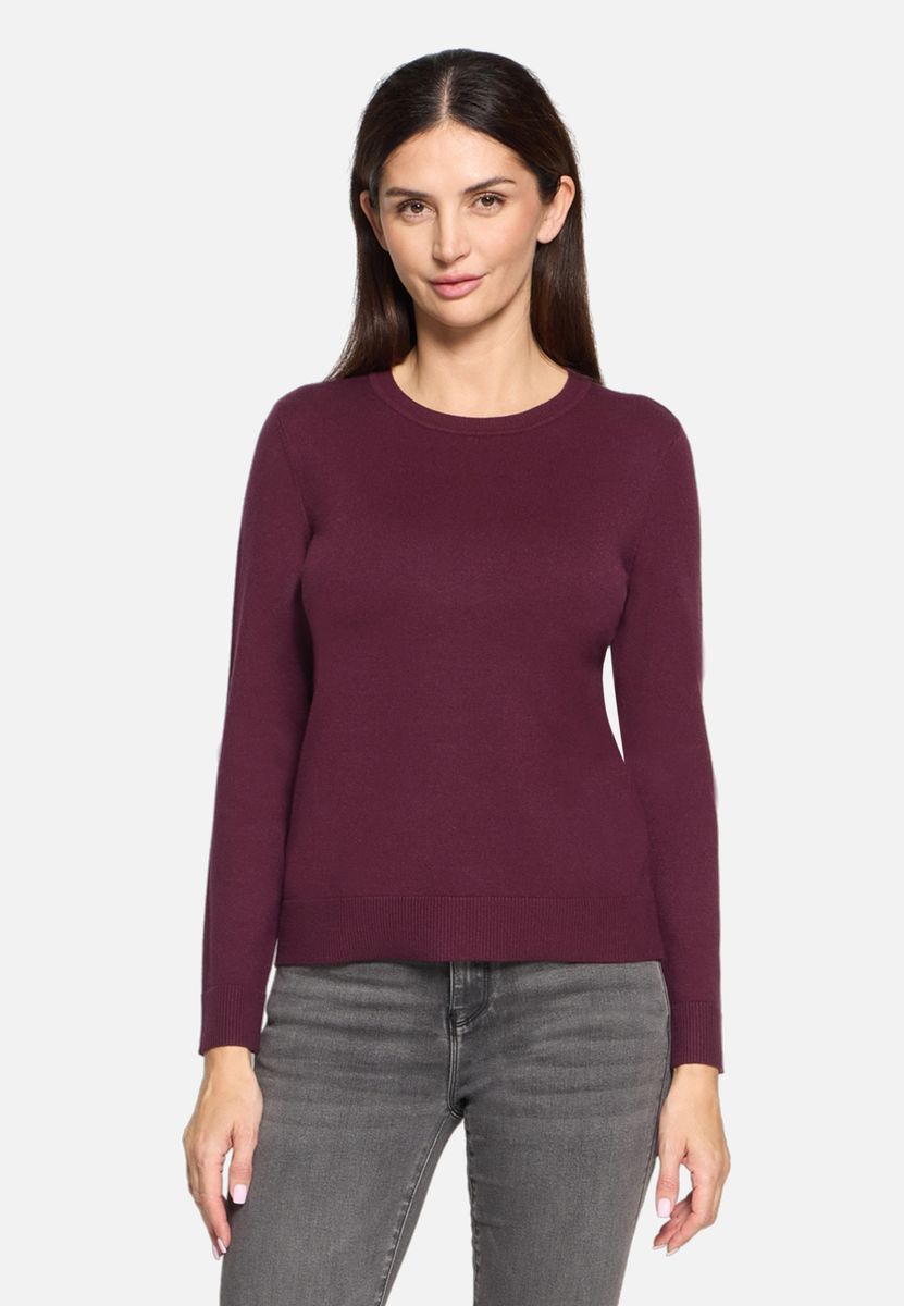 Klassischer Strickpullover mit Rundhalsausschnitt