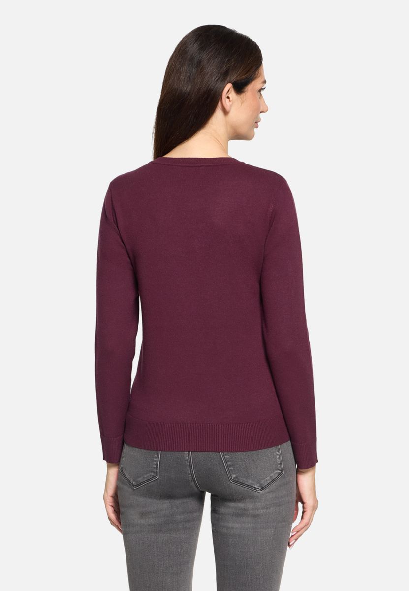 Klassischer Strickpullover mit Rundhalsausschnitt