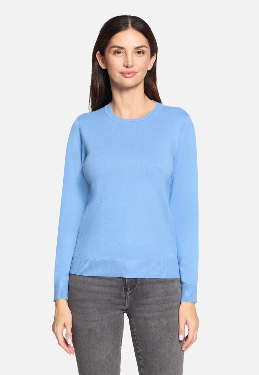 Klassischer Strickpullover mit Rundhalsausschnitt