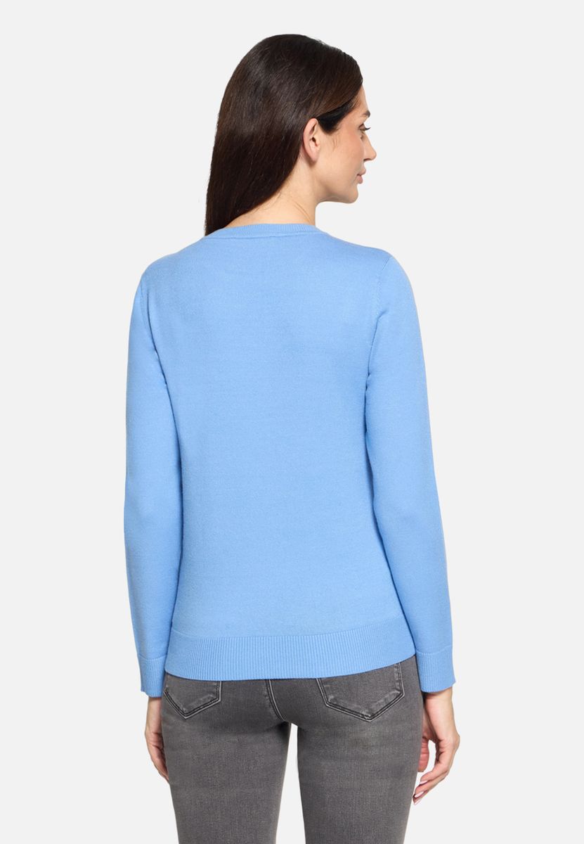 Klassischer Strickpullover mit Rundhalsausschnitt