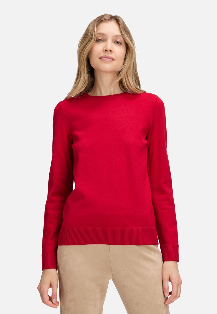 Klassischer Strickpullover mit Rundhalsausschnitt