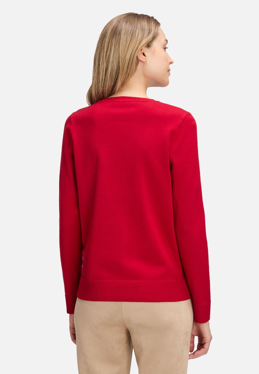 Klassischer Strickpullover mit Rundhalsausschnitt