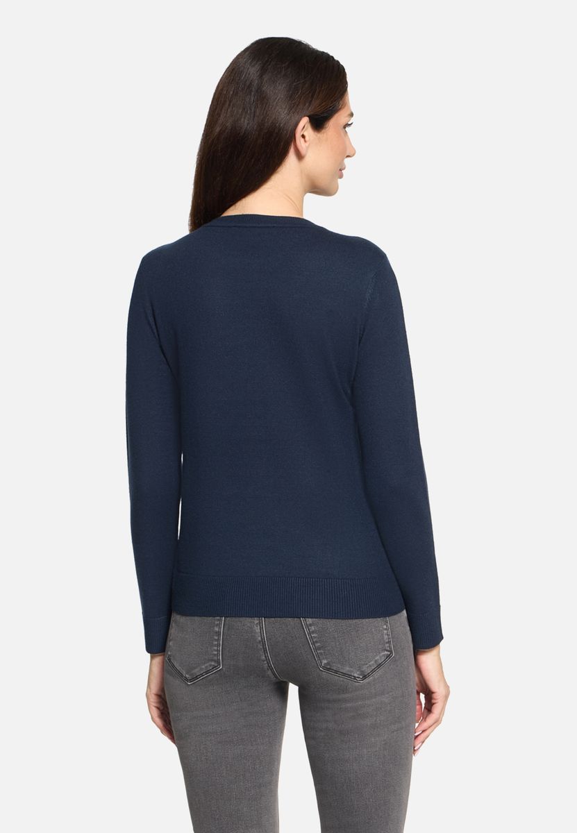 Klassischer Strickpullover mit Rundhalsausschnitt