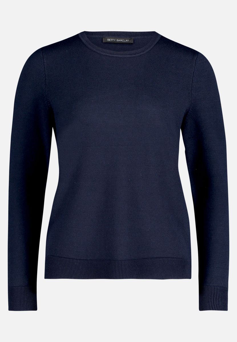 Klassischer Strickpullover mit Rundhalsausschnitt