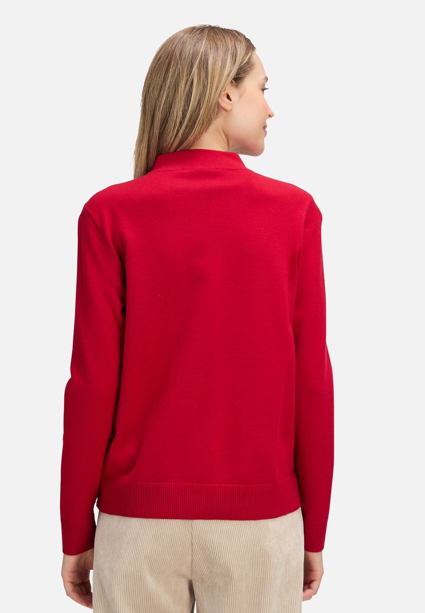 Klassischer Strickpullover mit Stehkragen