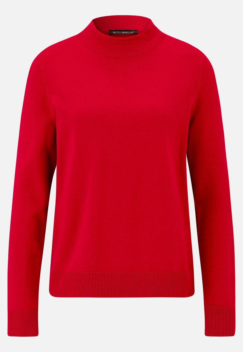 Klassischer Strickpullover mit Stehkragen